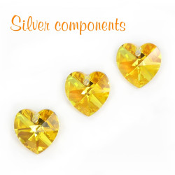 Swarovski srdce 14,4x14 mm - Light Topaz AB